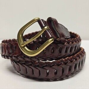 Cole Haan Braided Brown Leather Belt Men's Size 38
